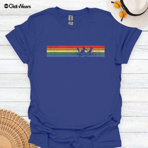 Bicycle Riders Unisex T-Shirt - Duo Dogs Design for Dog-Loving Cyclists