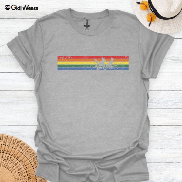 Bicycle Riders Unisex T-Shirt - Duo Dogs Design for Dog-Loving Cyclists