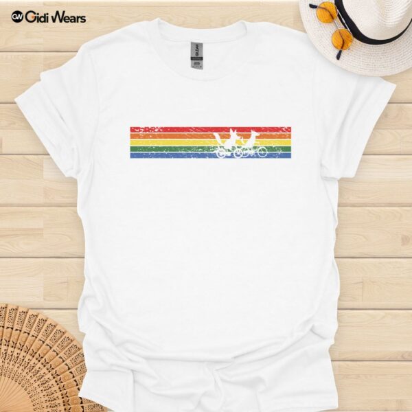 Bicycle Riders Unisex T-Shirt - Duo Dogs Design for Dog-Loving Cyclists