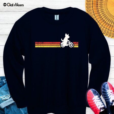 Dog Bicycle Rider Sweatshirt – A Whimsical Design for Dog Lovers on the Move