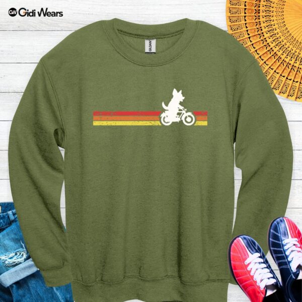 Dog Bicycle Rider Sweatshirt – A Whimsical Design for Dog Lovers on the Move