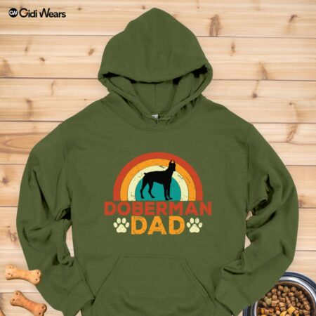 Proud Doberman Dad - Funny Dog Father Hoodie | Best Dog Dad Ever Gift | Dobie Parent Hoodie