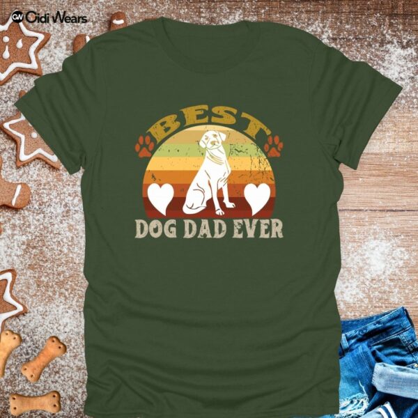 Best Dog Dad Ever T-Shirt – Perfect for Proud Pup Fathers Everywhere! - Image 5