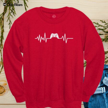 amer's Pulse T-Shirt for Gamers and Dog Lovers with dynamic design - Gidi Wears