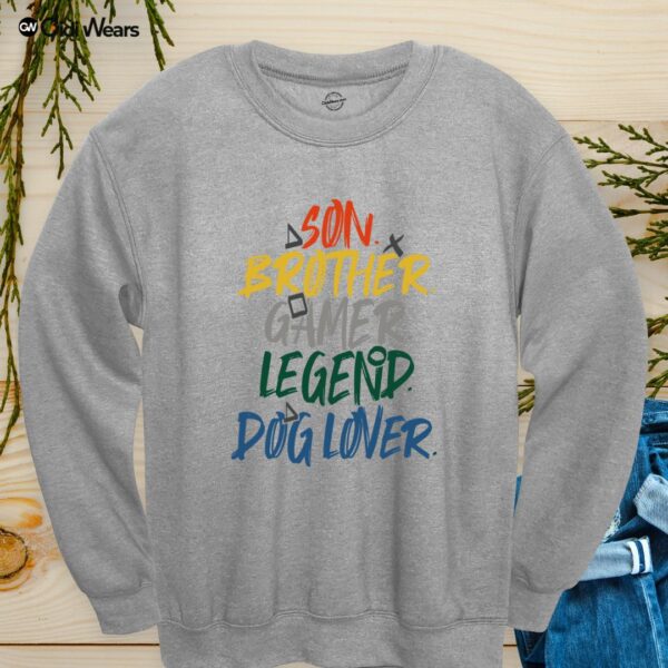 Son Brother Gamer Legend Dog Lover T-Shirt for multifaceted heroes - Gidi Wears
