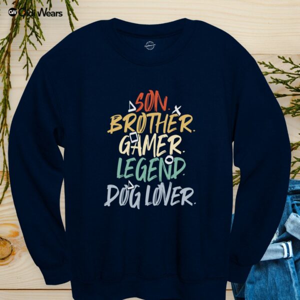 Son Brother Gamer Legend Dog Lover T-Shirt for multifaceted heroes - Gidi Wears