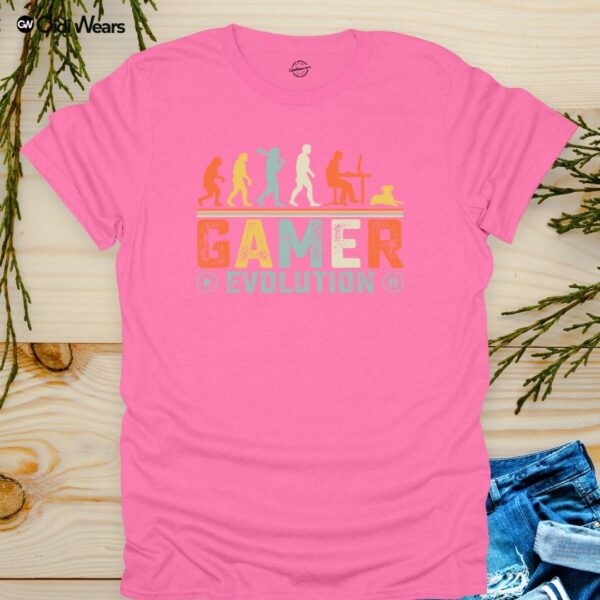Gidi Wears Gamer Evolution T-Shirt for Dog Lovers – Funny Gaming and Dog Lover Apparel with Clever Evolution Design