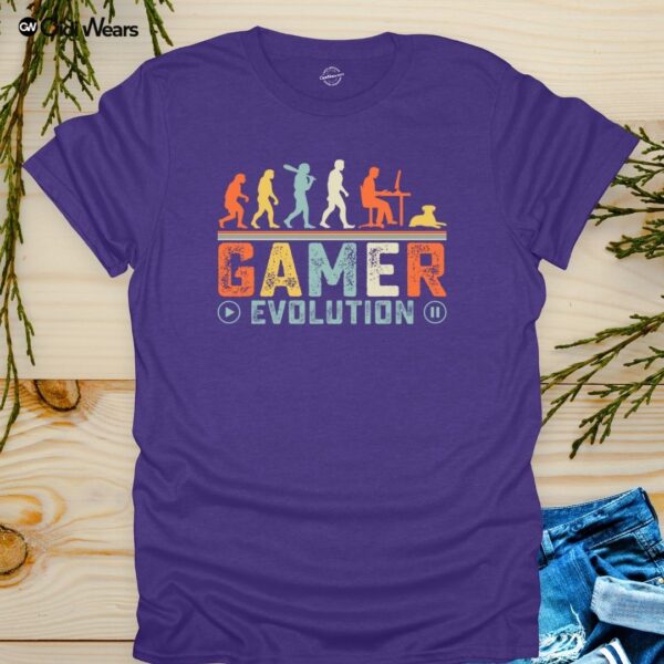 Gidi Wears Gamer Evolution T-Shirt for Dog Lovers – Funny Gaming and Dog Lover Apparel with Clever Evolution Design