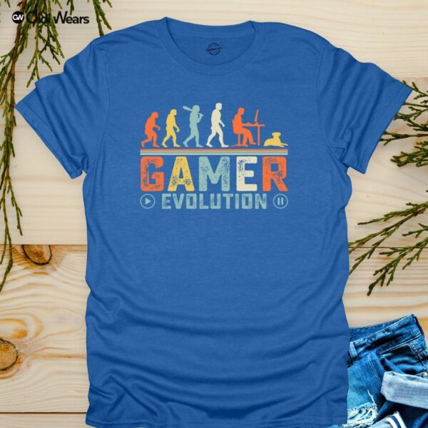 Gidi Wears Gamer Evolution T-Shirt for Dog Lovers – Funny Gaming and Dog Lover Apparel with Clever Evolution Design