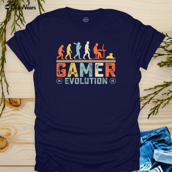 Gidi Wears Gamer Evolution T-Shirt for Dog Lovers – Funny Gaming and Dog Lover Apparel with Clever Evolution Design