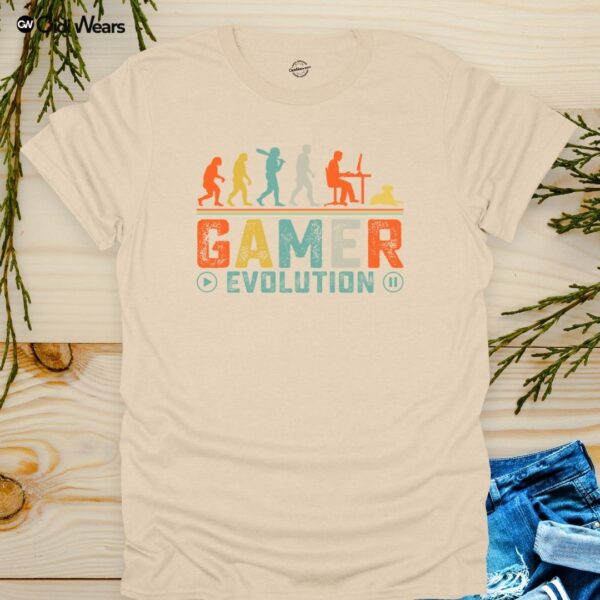 Gidi Wears Gamer Evolution T-Shirt for Dog Lovers – Funny Gaming and Dog Lover Apparel with Clever Evolution Design