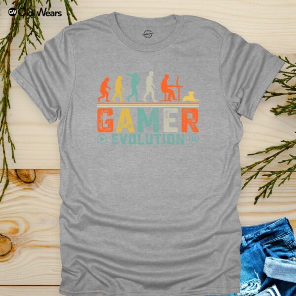 Gidi Wears Gamer Evolution T-Shirt for Dog Lovers – Funny Gaming and Dog Lover Apparel with Clever Evolution Design