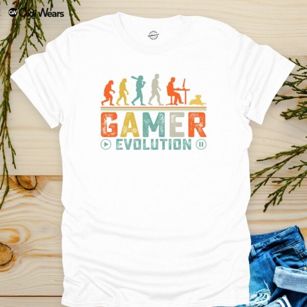 Gidi Wears Gamer Evolution T-Shirt for Dog Lovers – Funny Gaming and Dog Lover Apparel with Clever Evolution Design